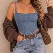 Load image into Gallery viewer, Denim Corset Top
