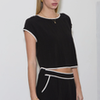 Load image into Gallery viewer, Sofia Contrast Top- Black
