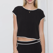 Load image into Gallery viewer, Sofia Contrast Top- Black
