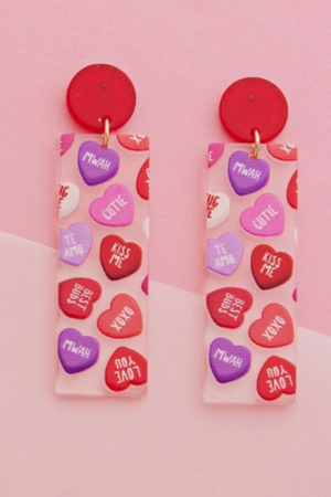 Sweetheart Acrylic Earrings