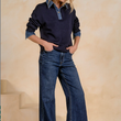 Load image into Gallery viewer, Ginna Denim Collared Sweater
