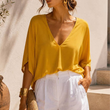 Load image into Gallery viewer, Everyday V-Neck Top - Mustard
