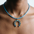Load image into Gallery viewer, Evil Eye Horseshoe Necklace
