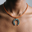 Load image into Gallery viewer, Evil Eye Horseshoe Necklace
