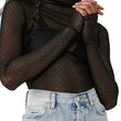 Load image into Gallery viewer, Lainey PolkaDot Mesh Top Black
