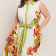 Load image into Gallery viewer, Victoria Printed Midi Dress Plus
