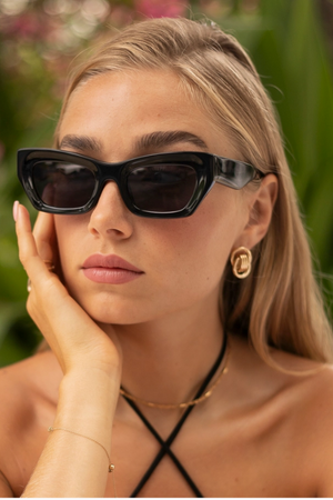Selina Cat Eye Sunglasses - Black
