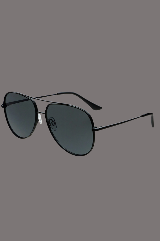 Max Polarized Aviator Sunglasses - Black