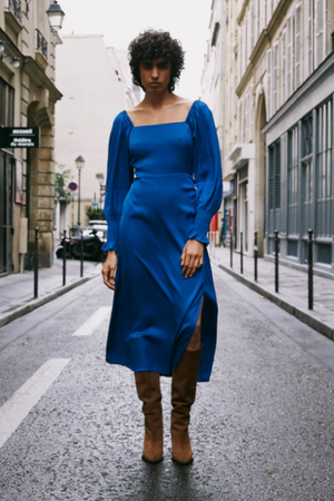 Fasia Midi Dress - Electric Blue