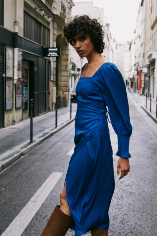 Fasia Midi Dress - Electric Blue