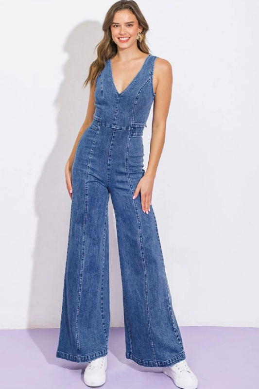 Ellie Denim Jumpsuit