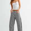Load image into Gallery viewer, Gingham Barrel Jean
