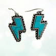 Load image into Gallery viewer, Turquoise Bolt Earrings
