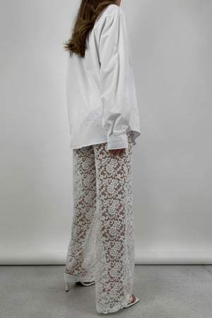 Now You See Me Lace Pant - White
