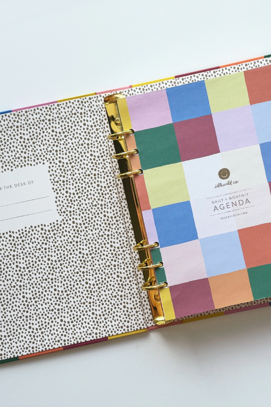 Rainbow Check Undated Planner