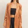 Load image into Gallery viewer, Satin Affair Blazer - Brown
