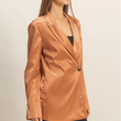 Load image into Gallery viewer, Satin Affair Blazer - Brown
