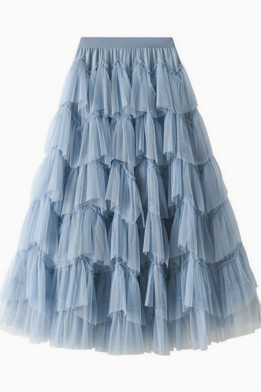 Hannah Midi Skirt - Sky Blue