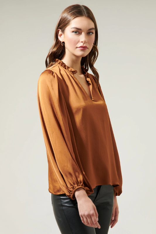 Hathaway Satin Blouse