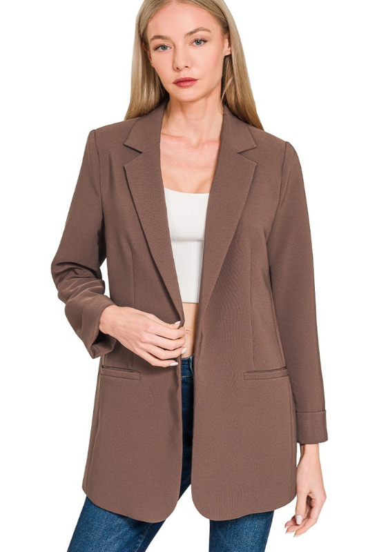 Serious Business Blazer - Brown