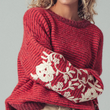 Load image into Gallery viewer, Tylen Embroidered Sweater - Red
