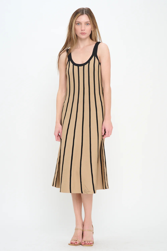 Remy Striped Midi Dress