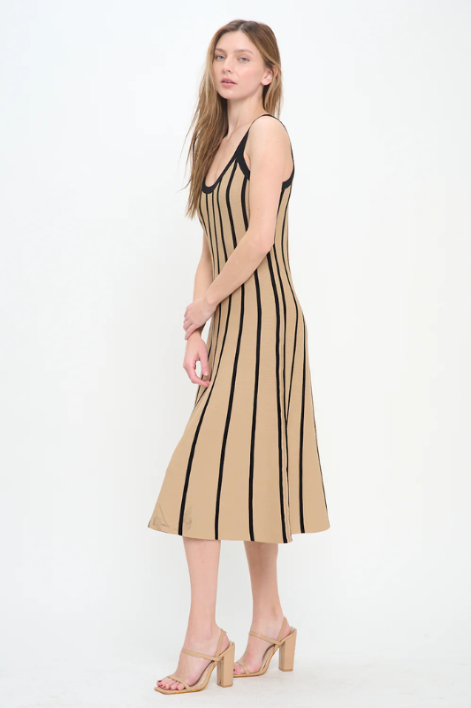 Remy Striped Midi Dress
