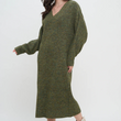 Load image into Gallery viewer, Heather Sweater Dress - Olive
