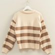 Load image into Gallery viewer, Dakota Striped Sweater - Taupe
