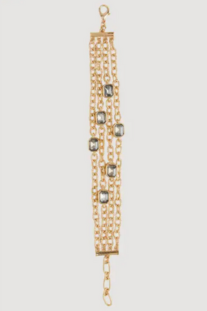 Multi Chain Crystal Bracelet
