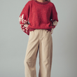Load image into Gallery viewer, Tylen Embroidered Sweater - Red
