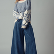 Load image into Gallery viewer, Tylen Embroidered Sweater - Blue
