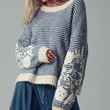 Load image into Gallery viewer, Tylen Embroidered Sweater - Blue
