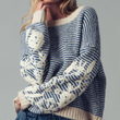 Load image into Gallery viewer, Tylen Embroidered Sweater - Blue
