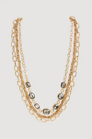 Crystal Cascade Chain Necklace