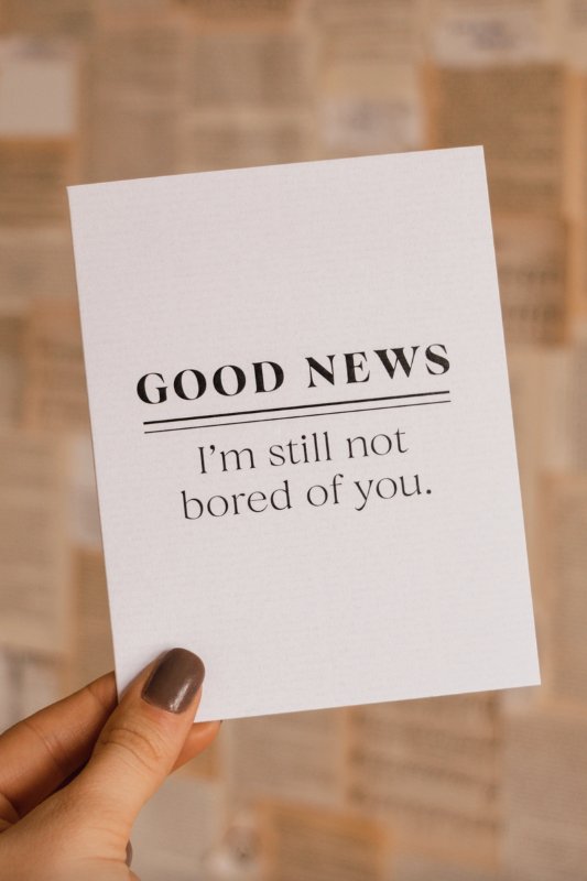 Good News Not Bored Card
