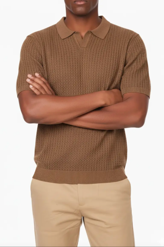Jamie Knit Polo - Brown