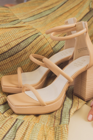 Aisa Platform Heels - Nude