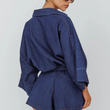 Load image into Gallery viewer, Bella Sleeved Denim Romper
