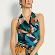 Load image into Gallery viewer, Palm Mirage Halter Neck  Top

