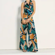 Load image into Gallery viewer, Palm Mirage Halter Neck  Top
