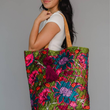 Load image into Gallery viewer, Floral Quilted Tote
