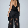 Load image into Gallery viewer, Yazmin Lace Pant Plus- Black

