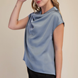 Load image into Gallery viewer, Sansa Satin Blouse - Slate
