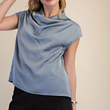 Load image into Gallery viewer, Sansa Satin Blouse - Slate
