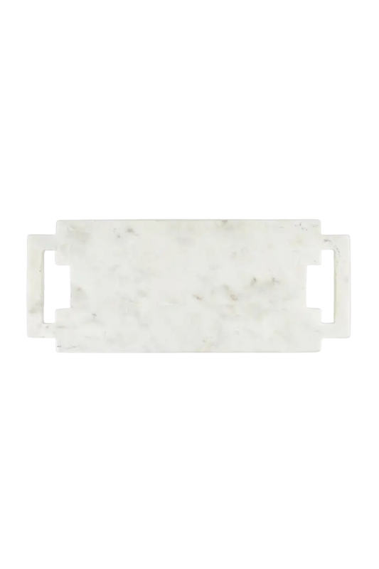 Double Handle White Marble Board