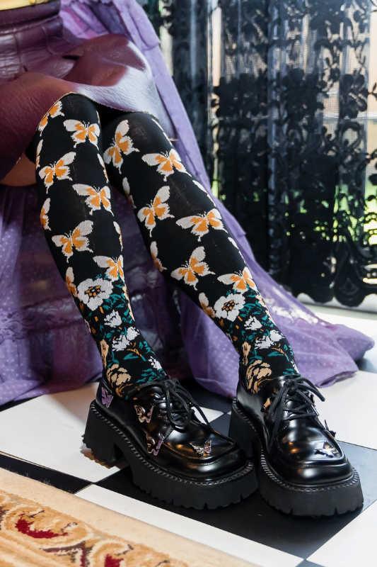 Butterfly Craze Knee High Socks