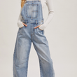 Load image into Gallery viewer, Ronan Barrel Overalls- Light Wash

