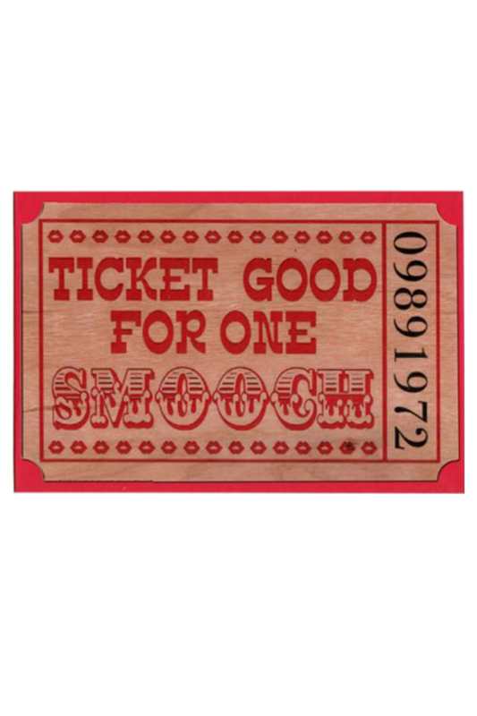 VDay Wooden Ticket