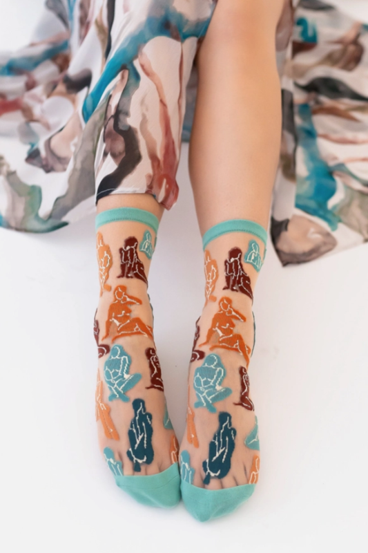 Terracotta Ladies Sheer Socks